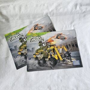 Mega Bloks Teenage Mutant Ninja Turtles Instruction Booklet 1 & 2 Battle Truck